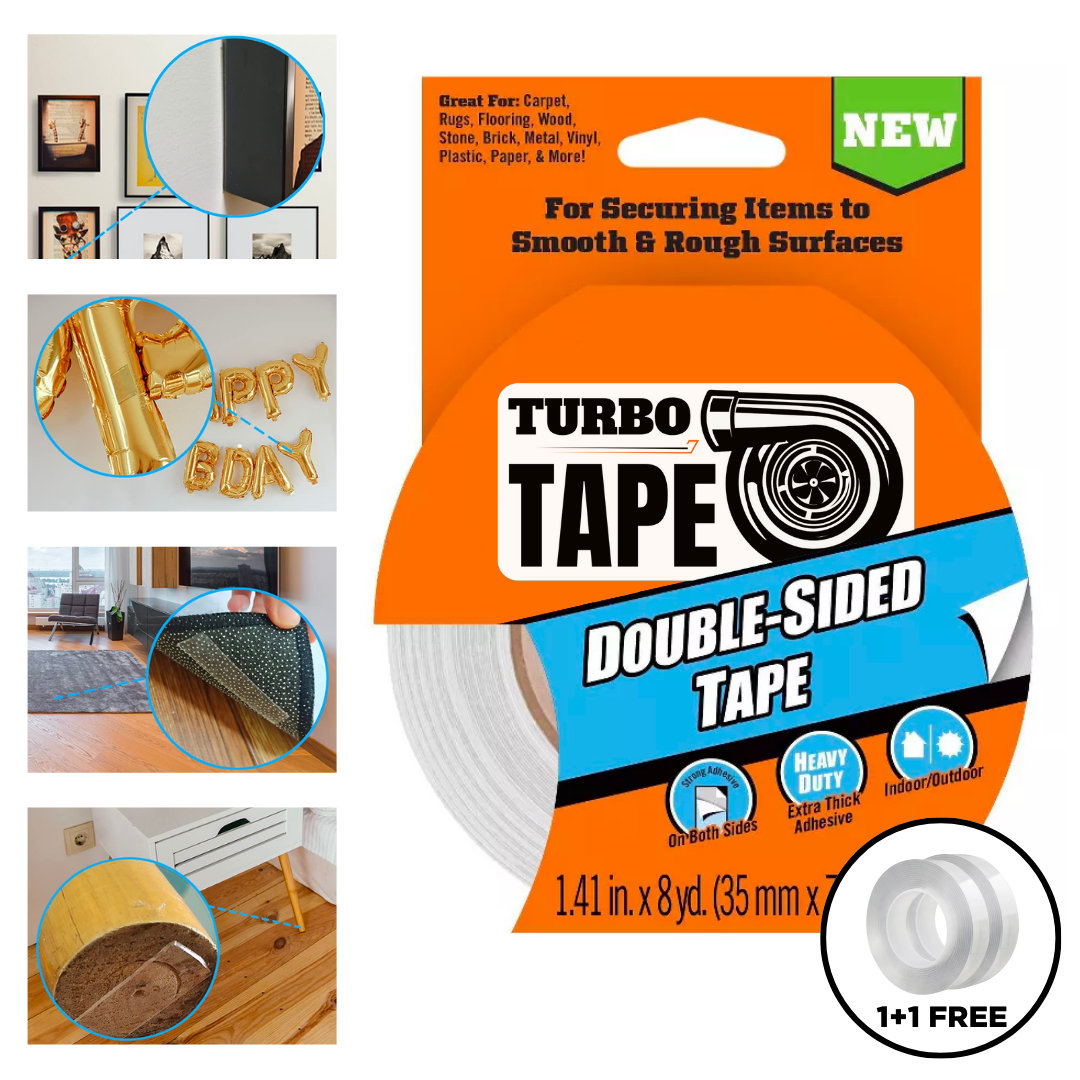 TurboTape™ Double-Sided Adhesive Tape | Temporarily 1 + 1 Free