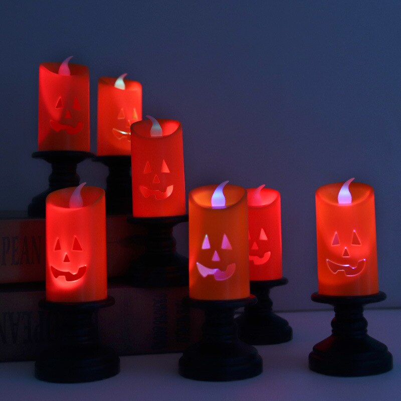 SIX Electric Pumpkin Candles